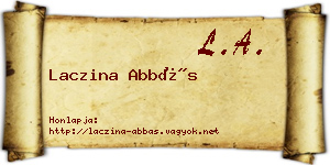Laczina Abbás névjegykártya